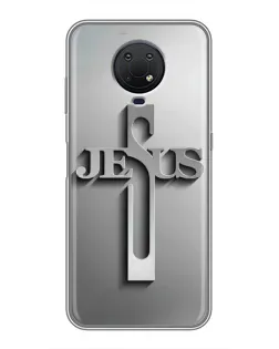 Чехол для Nokia G10 с картинкой «Металлический крест Jesus» Чехол для Nokia G10 с картинкой «Металлический крест Jesus»