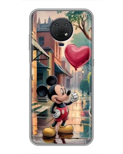 Чехол для Nokia G10 с картинкой «Микки и шарик-сердце»