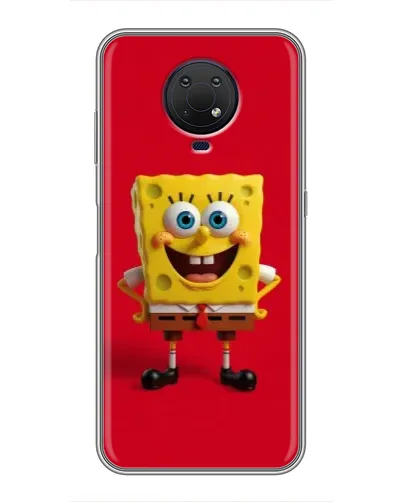 Чехол для Nokia G10 с картинкой «Спанч Боб на красном»