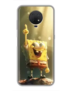 Чехол для Nokia G10 с картинкой «Сияющий Спанч Боб» Чехол для Nokia G10 с картинкой «Сияющий Спанч Боб»