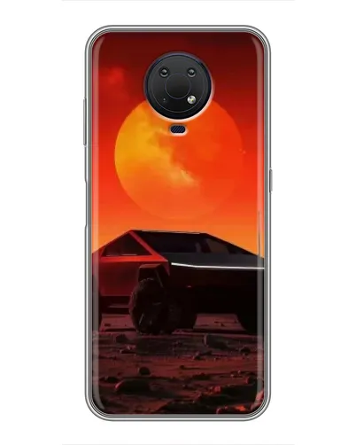 Чехол для Nokia G10 с картинкой «Cybertruck на Марсе»