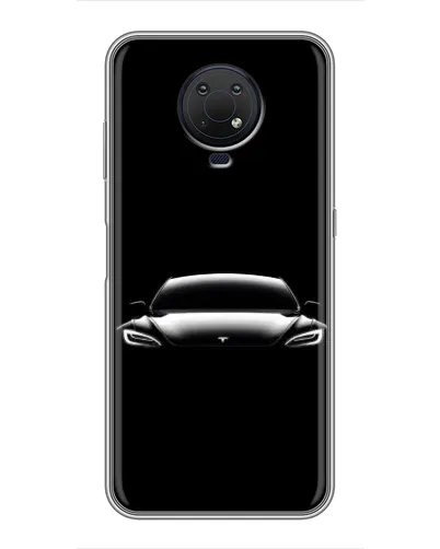 Чехол для Nokia G10 с картинкой «Фары Tesla Night»