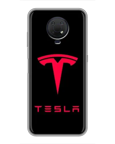Чехол для Nokia G10 с картинкой «Tesla Red Logo»
