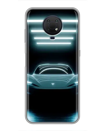 Чехол для Nokia G10 с картинкой «Tesla в неоне»