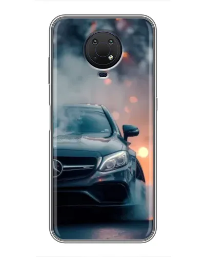 Чехол для Nokia G10 с картинкой «Mercedes — ночной город»