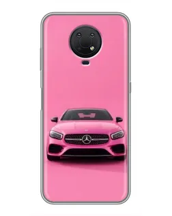 Чехол для Nokia G10 с картинкой «Розовый Mercedes AMG»