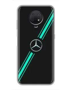 Чехол для Nokia G10 с картинкой «Спортивные линии Mercedes»