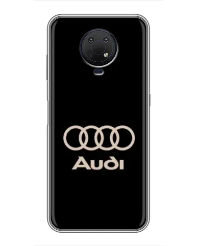 Чехол для Nokia G10 с картинкой «Audi — золотой логотип»