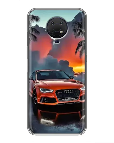 Чехол для Nokia G10 с картинкой «Audi — закат»