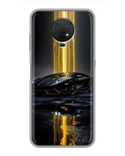 Чехол для Nokia G10 с картинкой «Ночной Lamborghini драйв»