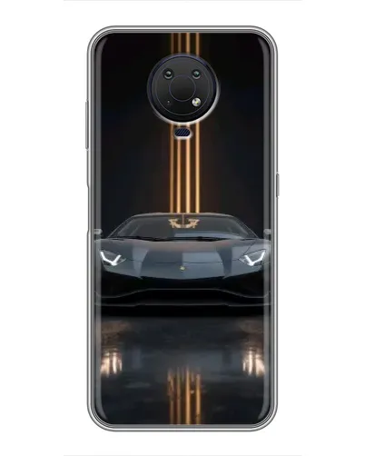 Чехол для Nokia G10 с картинкой «Lamborghini золотые линии»
