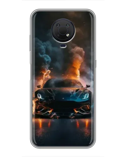 Чехол для Nokia G10 с картинкой «Lamborghini дымная эстетика»