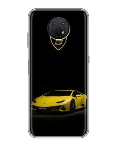 Чехол для Nokia G10 с картинкой «Lamborghini желтый акцент»