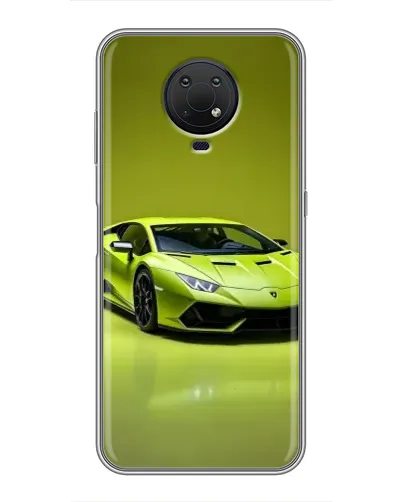 Чехол для Nokia G10 с картинкой «Салатовый Lamborghini Huracan»