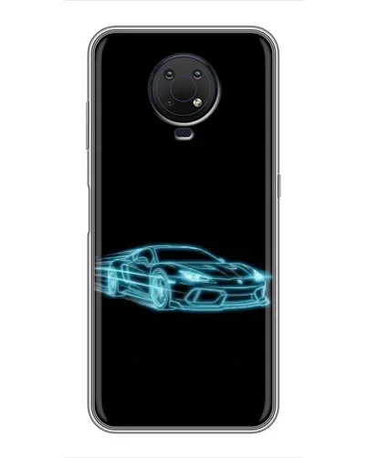 Чехол для Nokia G10 с картинкой «Неоновый контур Lamborghini»