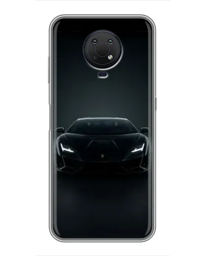 Чехол для Nokia G10 с картинкой «Черный Lamborghini Aventador»