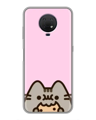 Чехол для Nokia G10 с картинкой «Pusheen и печенье»