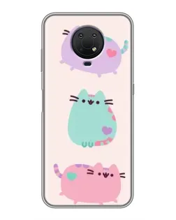 Чехол для Nokia G10 с картинкой «Pusheen трио» Чехол для Nokia G10 с картинкой «Pusheen трио»