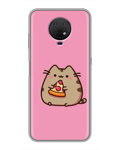 Чехол для Nokia G10 с картинкой «Пушин с пиццей»
