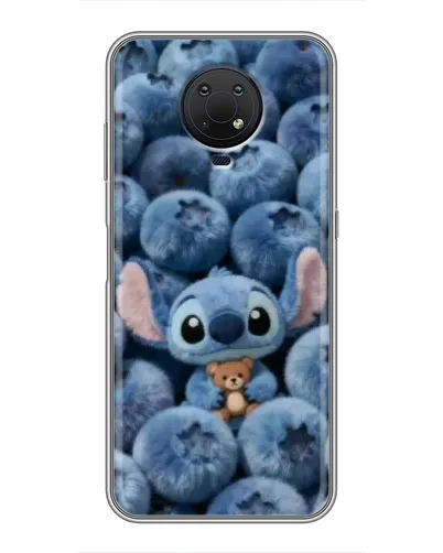 Чехол для Nokia G10 с картинкой «Стич и голубика» Чехол для Nokia G10 с картинкой «Стич и голубика»