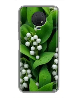 Чохол для Nokia G10 з картинкою «Конвалії в зелені»