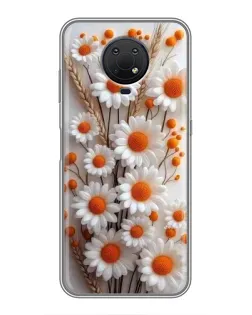 Чохол для Nokia G10 з картинкою «Білі сухоцвіти»