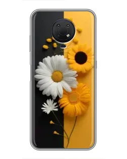 Чохол для Nokia G10 з картинкою «Соняшник та ромашка»
