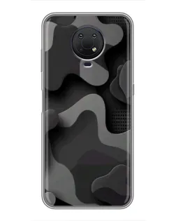 Чохол для Nokia G10 з картинкою «Темний абстрактний камуфляж»