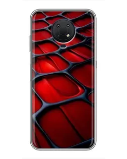 Чохол для Nokia G10 з картинкою «Червона глянцева сітка»