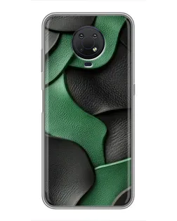 Чохол для Nokia G10 з картинкою «Зелені шкіряні хвилі»