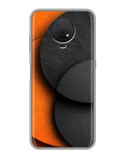 Чохол для Nokia G10 з картинкою «Геометрія помаранчевих кіл»