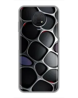 Чохол для Nokia G10 з картинкою «Об'ємна темна решітка»
