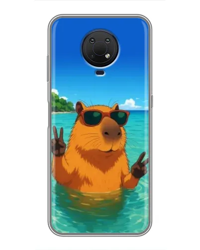Чехол для Nokia G10 с картинкой «Морская капибара»