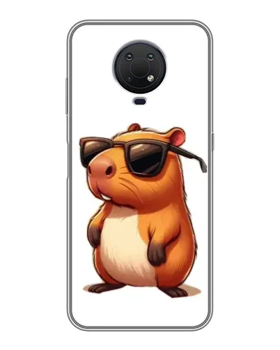 Чехол для Nokia G10 с картинкой «Капибара в очках»