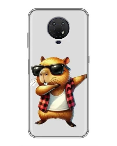 Чехол для Nokia G10 с картинкой «Капибара рэпер даб»