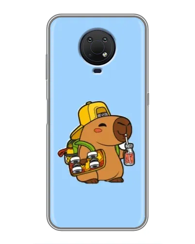 Чехол для Nokia G10 с картинкой «Капибара на скейте»