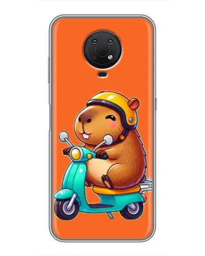 Чехол для Nokia G10 с картинкой «Капибара на скутере»