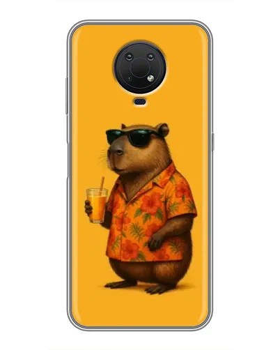 Чехол для Nokia G10 с картинкой «Капибара на отдыхе»