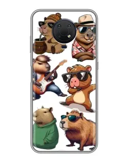 Чехол для Nokia G10 с картинкой «Крутые капибары музыканты»