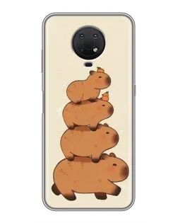 Чехол для Nokia G10 с картинкой «Башня из капибар»