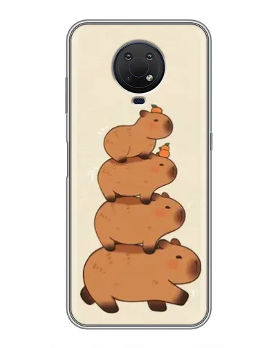 Чехол для Nokia G10 с картинкой «Башня из капибар»