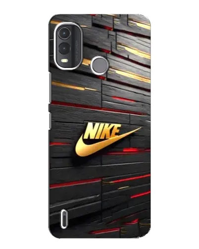 Чехол для Nokia G11 Plus с картинкой «Золотой Nike на металле»
