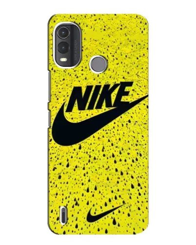 Чехол для Nokia G11 Plus с картинкой «Желтый текстурный Nike»