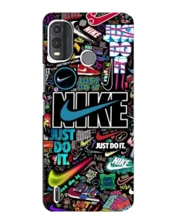 Чехол для Nokia G11 Plus с картинкой «Яркий коллаж Nike»
