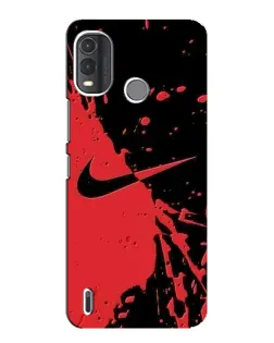 Чехол для Nokia G11 Plus с картинкой «Красные брызги Nike»