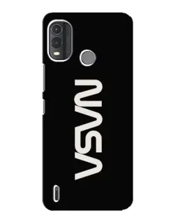 Чехол для Nokia G11 Plus с картинкой «NASA — вертикальный логотип»