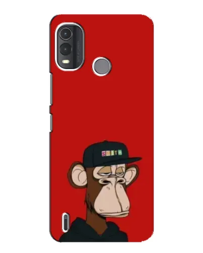 Чехол для Nokia G11 Plus с картинкой «Bored Ape — красный фон»