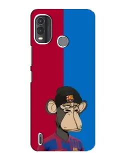 Чехол для Nokia G11 Plus с картинкой «Bored Ape — фанат Барсы»