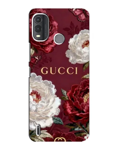 Чехол для Nokia G11 Plus с картинкой «Gucci — бордовые розы» Чехол для Nokia G11 Plus с картинкой «Gucci — бордовые розы»