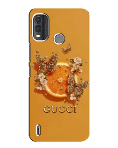 Чехол для Nokia G11 Plus с картинкой «Gucci — золотые бабочки» Чехол для Nokia G11 Plus с картинкой «Gucci — золотые бабочки»